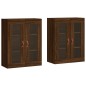 vidaXL Armarios de pared 2 uds madera de ingeniería marrón roble vidaXL Armarios de pared 2 uds madera de ingeniería marrón roble