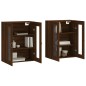 vidaXL Armarios de pared 2 uds madera de ingeniería marrón roble vidaXL Armarios de pared 2 uds madera de ingeniería marrón roble