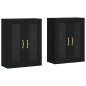 vidaXL Armarios de pared 2 uds madera de ingeniería negro vidaXL Armarios de pared 2 uds madera de ingeniería negro