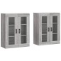vidaXL Armarios de pared 2 uds madera de ingeniería gris Sonoma vidaXL Armarios de pared 2 uds madera de ingeniería gris Sonoma