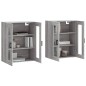 vidaXL Armarios de pared 2 uds madera de ingeniería gris Sonoma vidaXL Armarios de pared 2 uds madera de ingeniería gris Sonoma