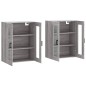 vidaXL Armarios de pared 2 uds madera de ingeniería gris Sonoma vidaXL Armarios de pared 2 uds madera de ingeniería gris Sonoma