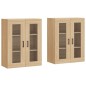 vidaXL Armarios de pared 2 uds madera de ingeniería roble Sonoma vidaXL Armarios de pared 2 uds madera de ingeniería roble Sonoma