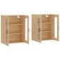 vidaXL Armarios de pared 2 uds madera de ingeniería roble Sonoma vidaXL Armarios de pared 2 uds madera de ingeniería roble Sonoma