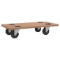 vidaXL Soportes con ruedas 6 uds madera de ingeniería rectangular vidaXL Soportes con ruedas 6 uds madera de ingeniería rectangular
