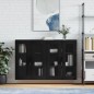 vidaXL Armarios de pared 2 uds madera de ingeniería negro vidaXL Armarios de pared 2 uds madera de ingeniería negro