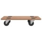 vidaXL Soportes con ruedas 6 uds madera de ingeniería rectangular vidaXL Soportes con ruedas 6 uds madera de ingeniería rectangular