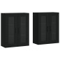 vidaXL Armarios de pared 2 uds madera de ingeniería negro vidaXL Armarios de pared 2 uds madera de ingeniería negro
