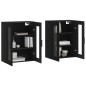 vidaXL Armarios de pared 2 uds madera de ingeniería negro vidaXL Armarios de pared 2 uds madera de ingeniería negro
