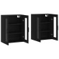 vidaXL Armarios de pared 2 uds madera de ingeniería negro vidaXL Armarios de pared 2 uds madera de ingeniería negro