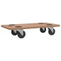 vidaXL Soportes con ruedas 6 uds madera de ingeniería rectangular vidaXL Soportes con ruedas 6 uds madera de ingeniería rectangular