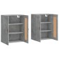 vidaXL Armarios de pared 2 uds madera de ingeniería gris hormigón vidaXL Armarios de pared 2 uds madera de ingeniería gris hormigón