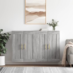 vidaXL Armarios de pared 2 uds madera de ingeniería gris Sonoma