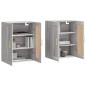 vidaXL Armarios de pared 2 uds madera de ingeniería gris Sonoma vidaXL Armarios de pared 2 uds madera de ingeniería gris Sonoma