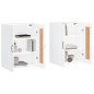 vidaXL Armarios de pared 2 uds madera de ingeniería blanco brillante vidaXL Armarios de pared 2 uds madera de ingeniería blanco brillante