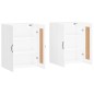 vidaXL Armarios de pared 2 uds madera de ingeniería blanco brillante vidaXL Armarios de pared 2 uds madera de ingeniería blanco brillante
