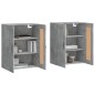 vidaXL Armarios de pared 2 uds madera de ingeniería gris hormigón vidaXL Armarios de pared 2 uds madera de ingeniería gris hormigón