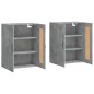 vidaXL Armarios de pared 2 uds madera de ingeniería gris hormigón vidaXL Armarios de pared 2 uds madera de ingeniería gris hormigón