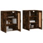 vidaXL Armarios de pared 2 uds madera de ingeniería roble ahumado vidaXL Armarios de pared 2 uds madera de ingeniería roble ahumado