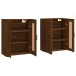 vidaXL Armarios de pared 2 uds madera de ingeniería marrón roble vidaXL Armarios de pared 2 uds madera de ingeniería marrón roble