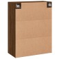 vidaXL Armarios de pared 2 uds madera de ingeniería marrón roble vidaXL Armarios de pared 2 uds madera de ingeniería marrón roble