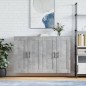vidaXL Armarios de pared 2 uds madera de ingeniería gris hormigón vidaXL Armarios de pared 2 uds madera de ingeniería gris hormigón