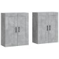 vidaXL Armarios de pared 2 uds madera de ingeniería gris hormigón vidaXL Armarios de pared 2 uds madera de ingeniería gris hormigón