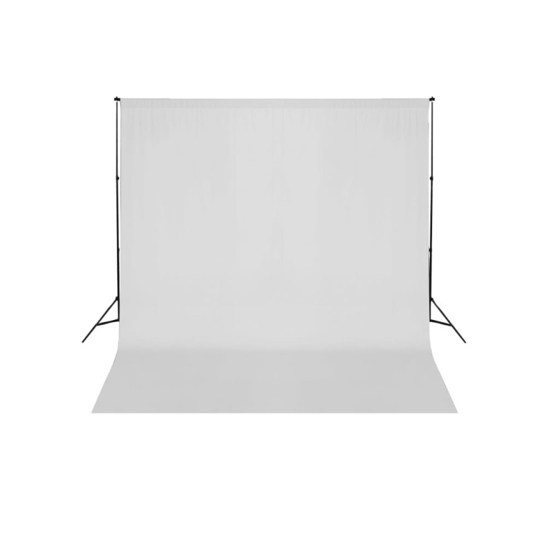 vidaXL Sistema de soporte de telón fondo fotográfico 600x300 cm blanco vidaXL Sistema de soporte de telón fondo fotográfico 600x300 cm blanco