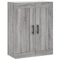 vidaXL Armarios de pared 2 uds madera de ingeniería gris Sonoma