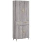 vidaXL Aparador alto madera contrachapada gris sonoma 69,5x34x180 cm vidaXL Aparador alto madera contrachapada gris sonoma 69,5x34x180 cm