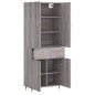 vidaXL Aparador alto madera contrachapada gris sonoma 69,5x34x180 cm vidaXL Aparador alto madera contrachapada gris sonoma 69,5x34x180 cm
