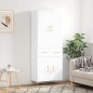 vidaXL Aparador alto madera contrachapada blanco 69,5x34x180 cm vidaXL Aparador alto madera contrachapada blanco 69,5x34x180 cm