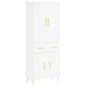vidaXL Aparador alto madera contrachapada blanco 69,5x34x180 cm vidaXL Aparador alto madera contrachapada blanco 69,5x34x180 cm