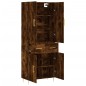 vidaXL Aparador alto madera contrachapada roble ahumado 69,5x34x180 cm vidaXL Aparador alto madera contrachapada roble ahumado 69,5x34x180 cm
