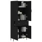 vidaXL Aparador alto madera contrachapada negro 69,5x34x180 cm vidaXL Aparador alto madera contrachapada negro 69,5x34x180 cm