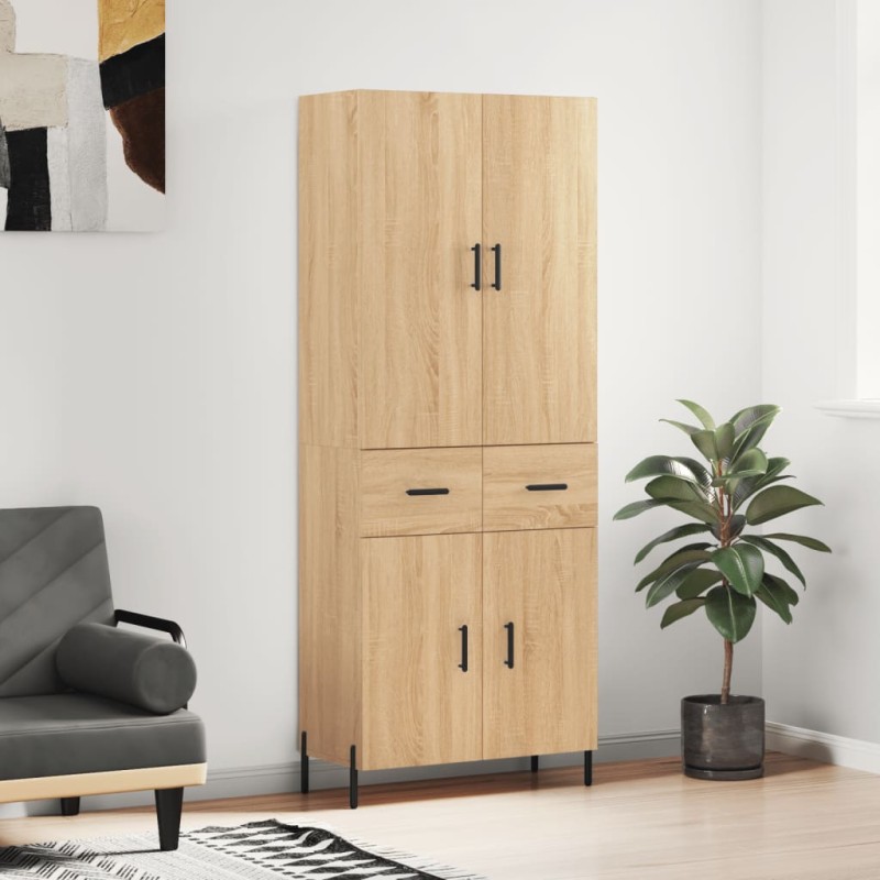 vidaXL Aparador alto madera contrachapada color roble 69,5x34x180 cm vidaXL Aparador alto madera contrachapada color roble 69,5x34x180 cm