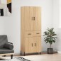 vidaXL Aparador alto madera contrachapada color roble 69,5x34x180 cm vidaXL Aparador alto madera contrachapada color roble 69,5x34x180 cm