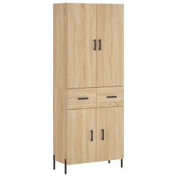 vidaXL Aparador alto madera contrachapada color roble 69,5x34x180 cm