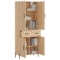 vidaXL Aparador alto madera contrachapada color roble 69,5x34x180 cm vidaXL Aparador alto madera contrachapada color roble 69,5x34x180 cm