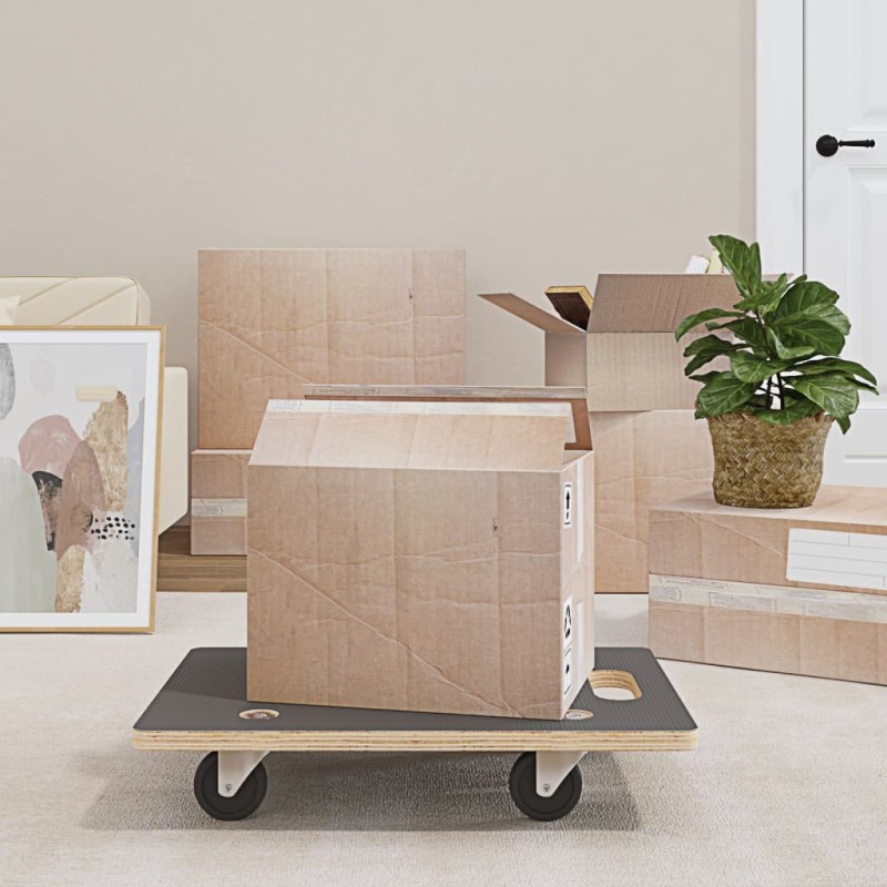 vidaXL Soportes con ruedas 2 uds rectangular 60x40x11,5 cm vidaXL Soportes con ruedas 2 uds rectangular 60x40x11,5 cm