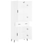 vidaXL Aparador alto madera contrachapada blanco 69,5x34x180 cm vidaXL Aparador alto madera contrachapada blanco 69,5x34x180 cm