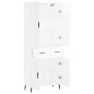 vidaXL Aparador alto madera contrachapada blanco brillo 69,5x34x180 cm vidaXL Aparador alto madera contrachapada blanco brillo 69,5x34x180 cm