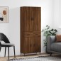vidaXL Aparador alto madera contrachapada marrón roble 69,5x34x180 cm vidaXL Aparador alto madera contrachapada marrón roble 69,5x34x180 cm