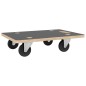 vidaXL Soportes con ruedas 2 uds rectangular 60x40x11,5 cm vidaXL Soportes con ruedas 2 uds rectangular 60x40x11,5 cm