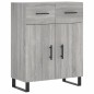 vidaXL Aparador alto madera contrachapada gris sonoma 69,5x34x180 cm