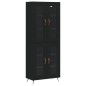 vidaXL Aparador alto madera contrachapada negro 69,5x34x180 cm vidaXL Aparador alto madera contrachapada negro 69,5x34x180 cm