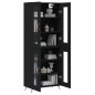 vidaXL Aparador alto madera contrachapada negro 69,5x34x180 cm vidaXL Aparador alto madera contrachapada negro 69,5x34x180 cm