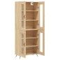 vidaXL Aparador alto madera contrachapada color roble 69,5x34x180 cm