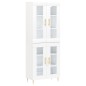 vidaXL Aparador alto madera contrachapada blanco 69,5x34x180 cm vidaXL Aparador alto madera contrachapada blanco 69,5x34x180 cm