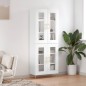 vidaXL Aparador alto madera contrachapada blanco brillo 69,5x34x180 cm vidaXL Aparador alto madera contrachapada blanco brillo 69,5x34x180 cm